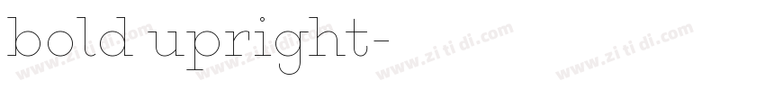 bold upright字体转换